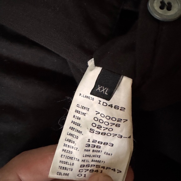 NEIL BARRETT M65 Military Jacket 00's Vintage Archive Brown Label XXL Black Rare - Picture 11 of 16